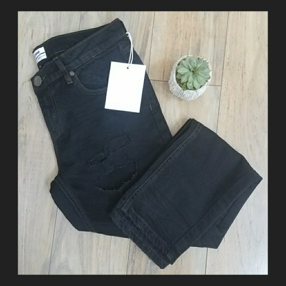 One Teaspoon Denim - One teaspoon black distressed skinny jeans